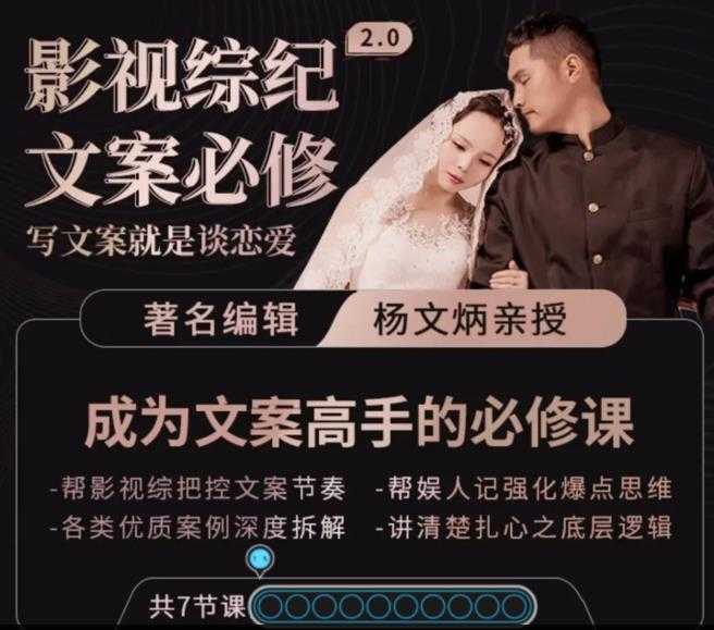 影视综纪·文案必修」阿炳价值1699的文案课,写文案,就是谈恋爱