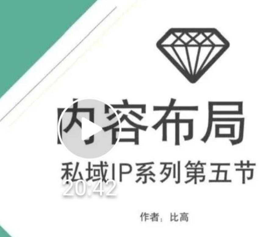 比高私域IP流量变现视频课,6个月10W粉,2235付费会员【完结】
