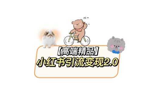 小红书最新引流变现2.0教程,全网最新最详细的视频教程+素材