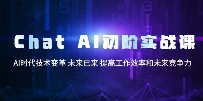 Chat AI初阶实战课,AI时代技术变革 未来已来 提高工作效率和未来竞争力