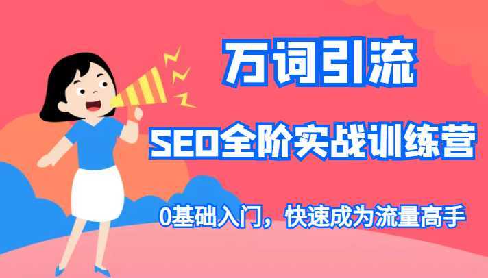 万词引流-SEO全阶实战训练营,0基础入门,快速成为流量高手