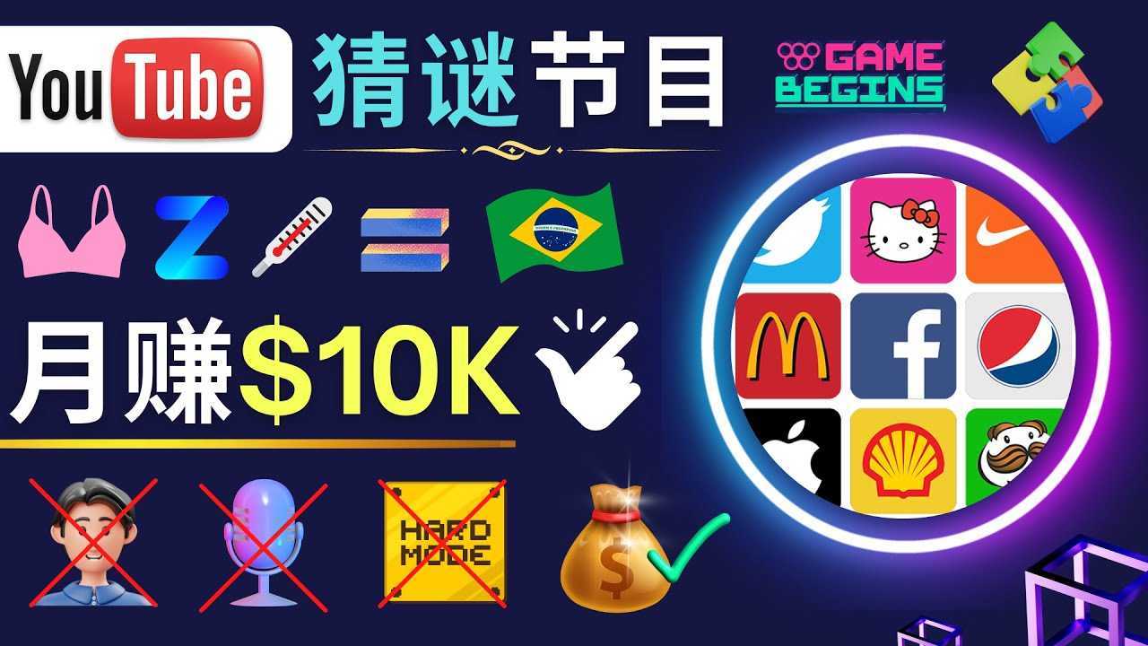 适合新手的视频剪辑方法,搜集图片 制作猜谜游戏Youtube视频 月入过万美元