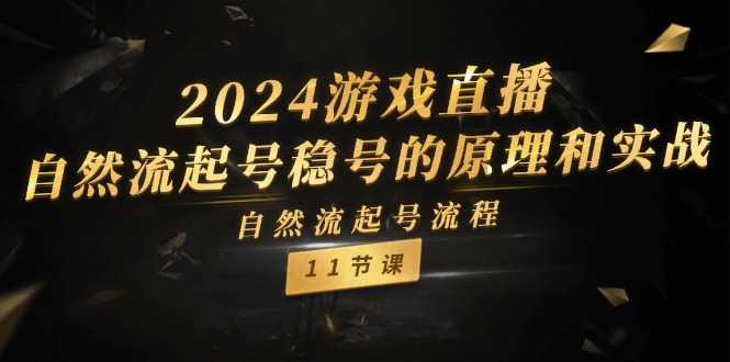 2024游戏直播自然流起号稳号的原理和实战,自然流起号流程