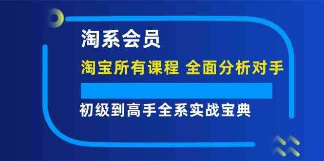 淘系会员初级到高手全系实战宝典【淘宝所有课程,全面分析对手】