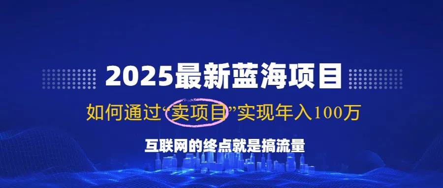 2025最新蓝海项目,零门槛轻松复制,月入10万+,新手也能操作!
