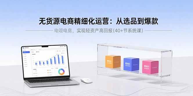 无货源电商精细化运营:从选品到爆款,实现轻资产高回报(40+节系统课)