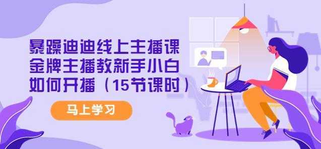 暴躁迪迪线上主播课，金牌主播教新手小白如何开播