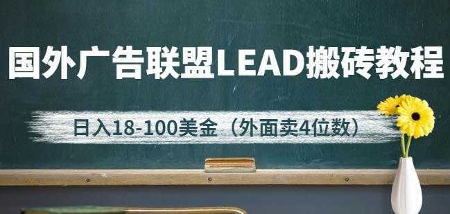 外面卖4位数的国外广告联盟LEAD搬砖教程，日入18-100美金