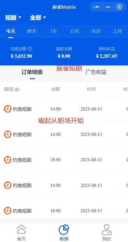 市面高端12800米6月短剧玩法(抖音+快手+B站+视频号)日入1000-5000(无水印)