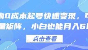 得物0成本起号快速变现,可批量矩阵,小白也能月入6k