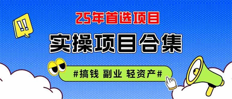 2025实操项目合集 挂机类型 直播类型 轻资产创业类型 课程分享各项目介&#8230;