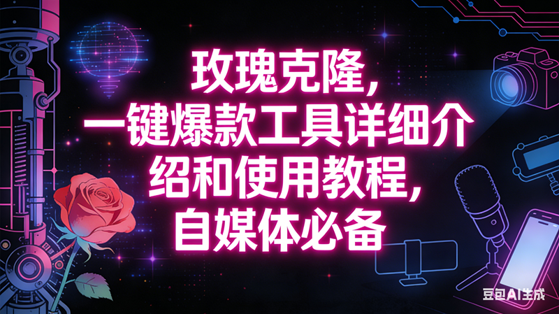 玫瑰克隆工具，自媒体必备神器，一键爆款，详细介绍和使用教程