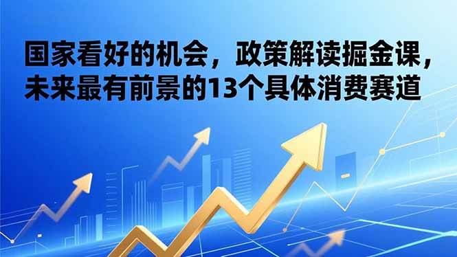 某付费文章：国家看好的机会，政策解读掘金课，未来最有前景的13个具体消费赛道