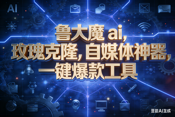 玫瑰克隆神器，ai鲁大魔，自媒体必备神器，一键爆款，详细教程