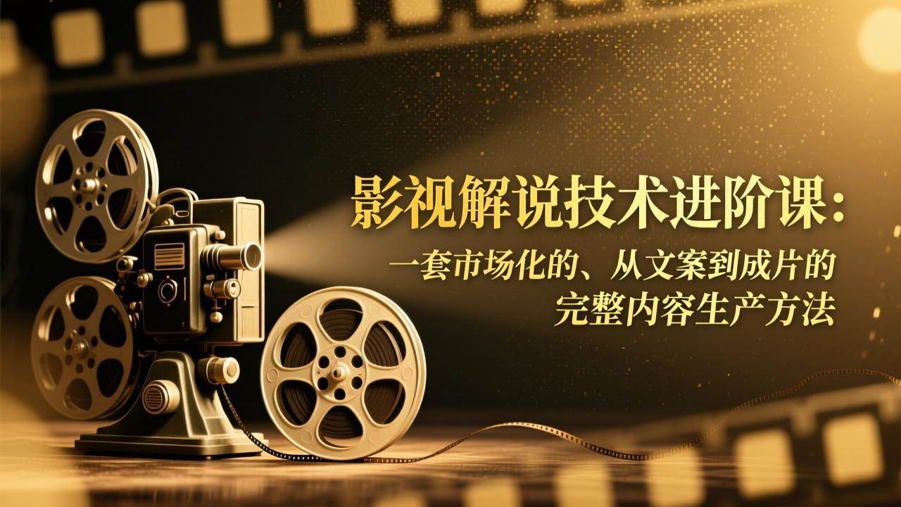 影视解说技术进阶课：一套市场化的、从文案到成片的完整内容生产方法