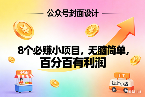 8个必赚小项目，无脑简单，百分百有利润，副业首选，日入300+