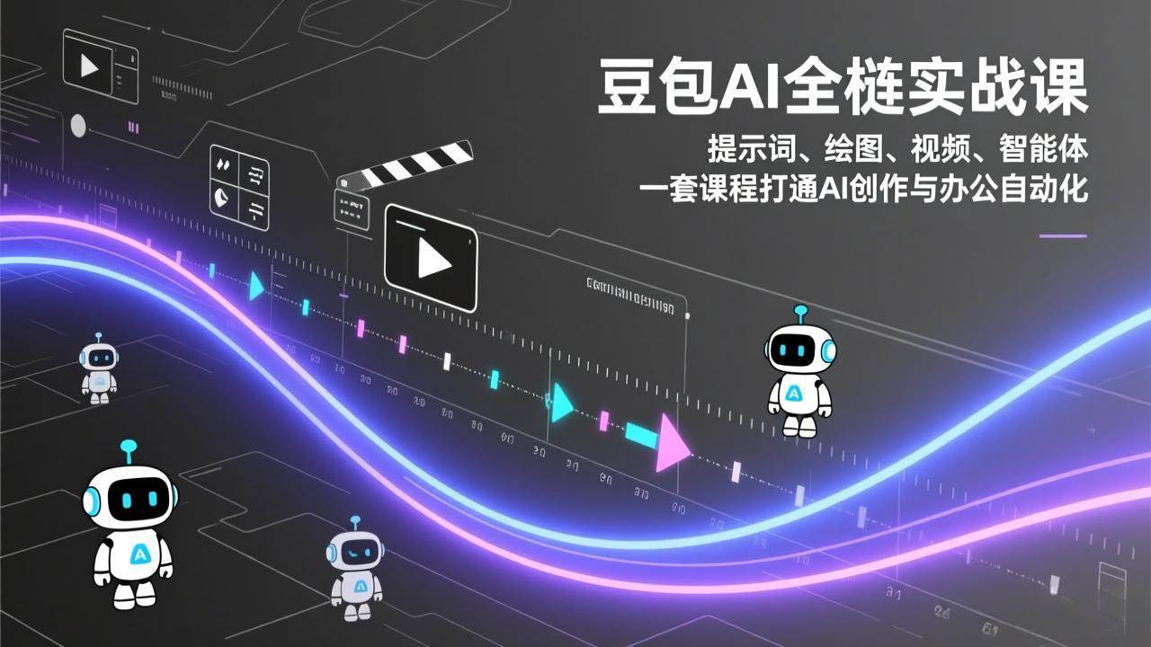 豆包AI全栈实战课:提示词、绘图、视频、智能体,一套课程打通AI创作与办公自动化